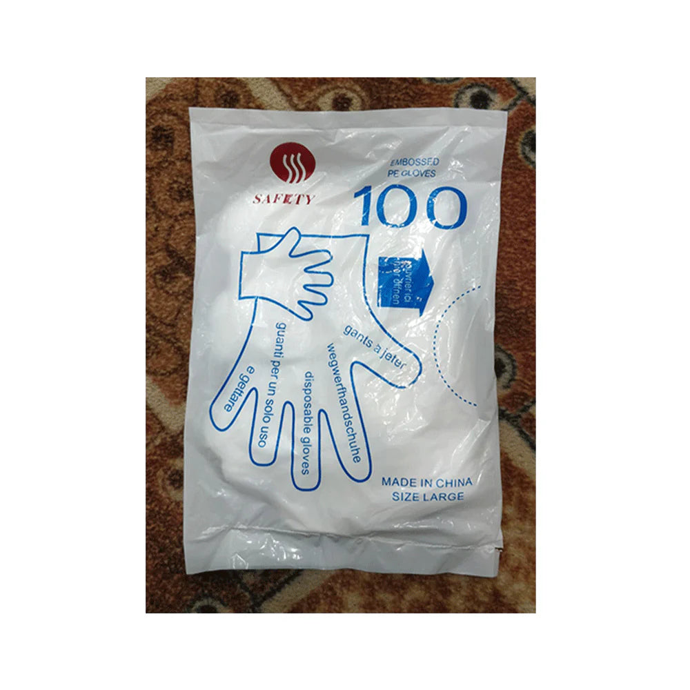 Embossed Pe Gloves Safety 100pcs