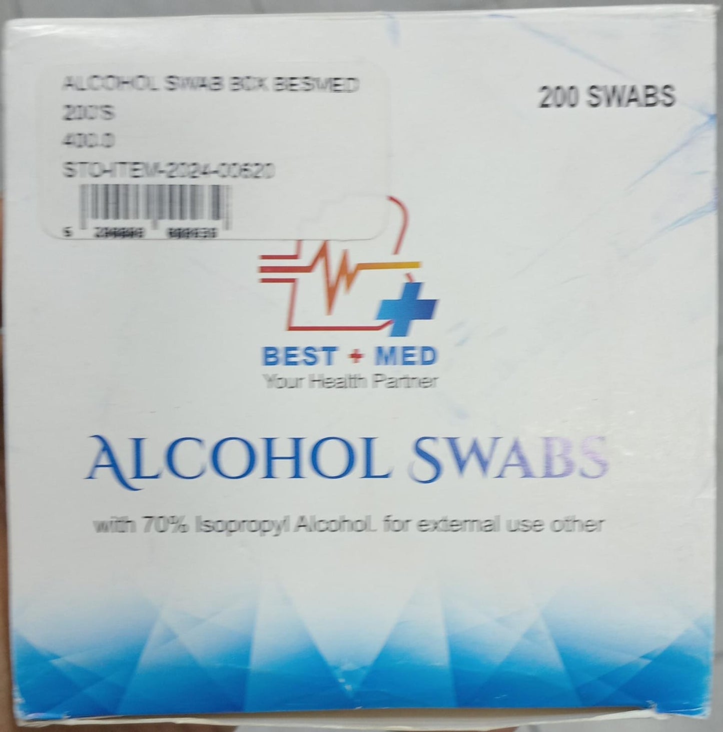 Alchol swab box bedmed 200s