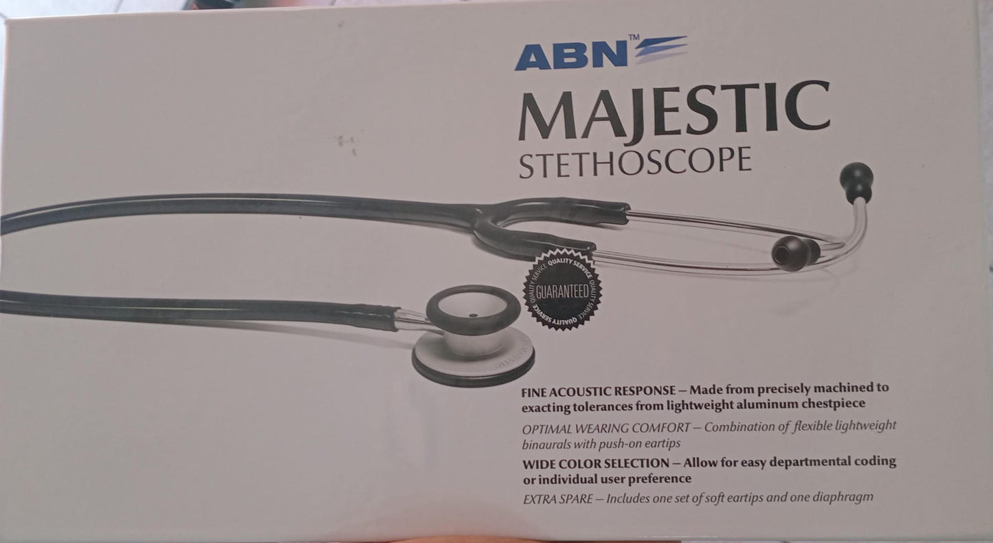 ABN MAJESTIC STETHOSCOPE BLACK ADULT GS-071-BK