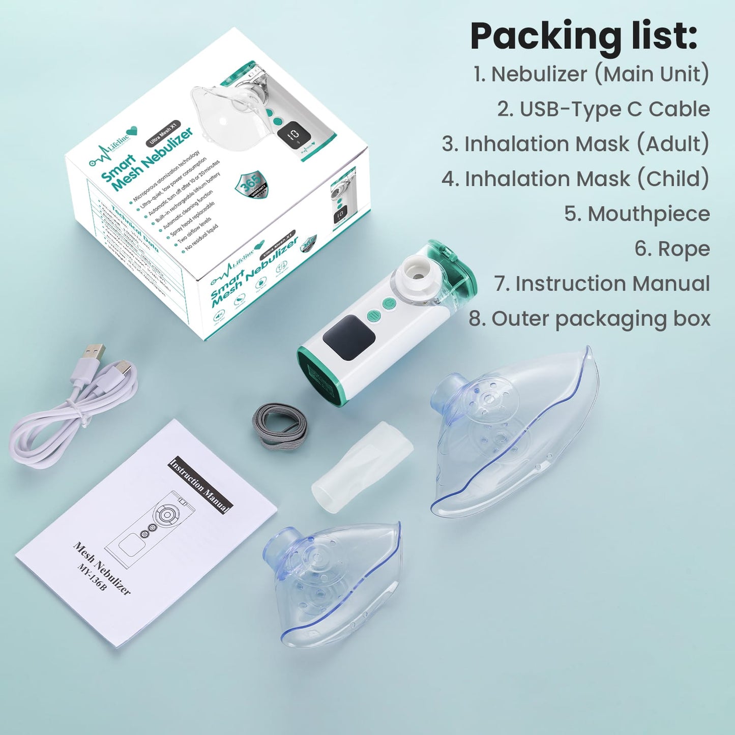 Lifeline Smart Mesh Nebulizer Ultra Mesh X1