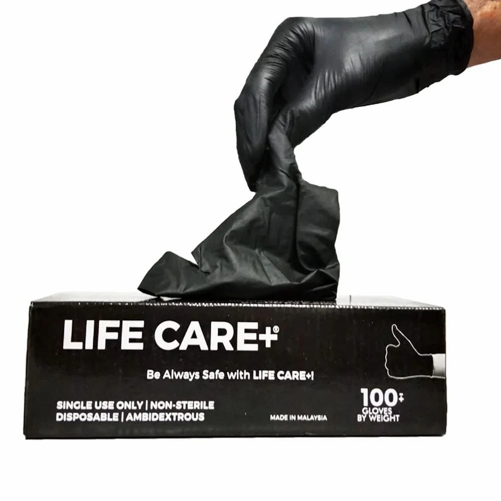 Lifecare Nitrile Examination Gloves Black