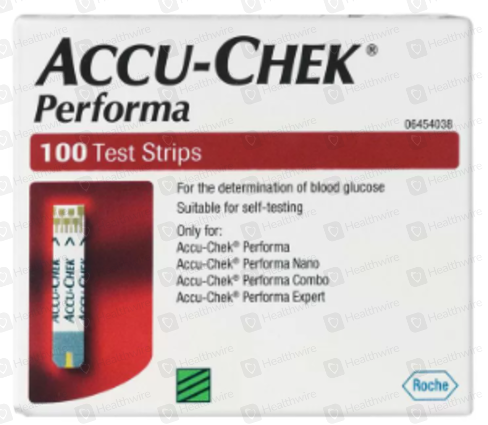 Gluco test strips accu check performa 100s